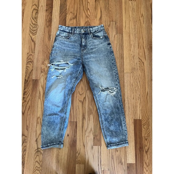 American Eagle Outfitters Stretch Jeans Womens Size 2  Blue Curvy Mom Jean - Picture 1 of 6
